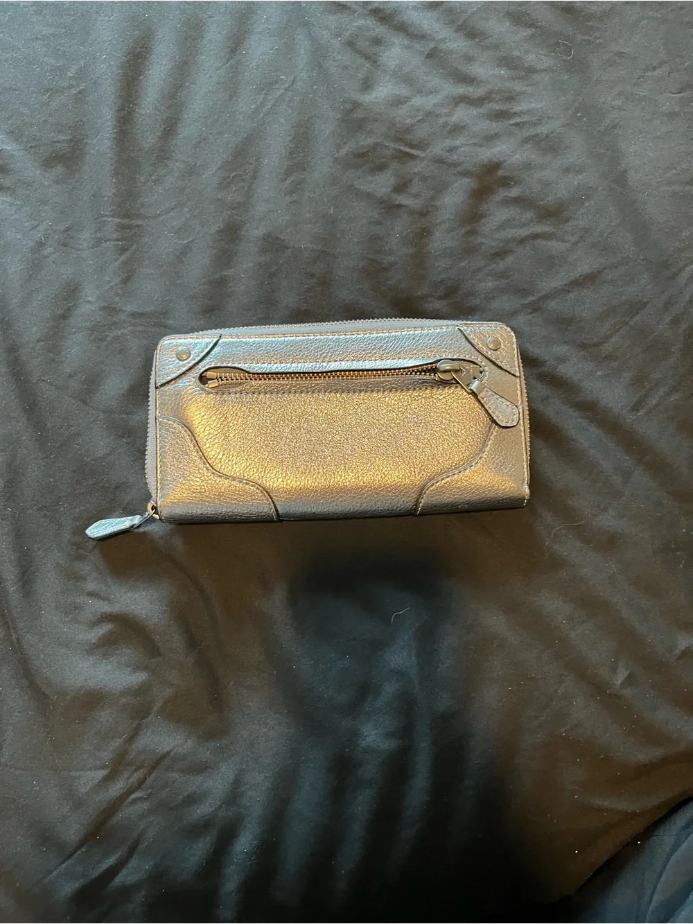silver coach clutch
